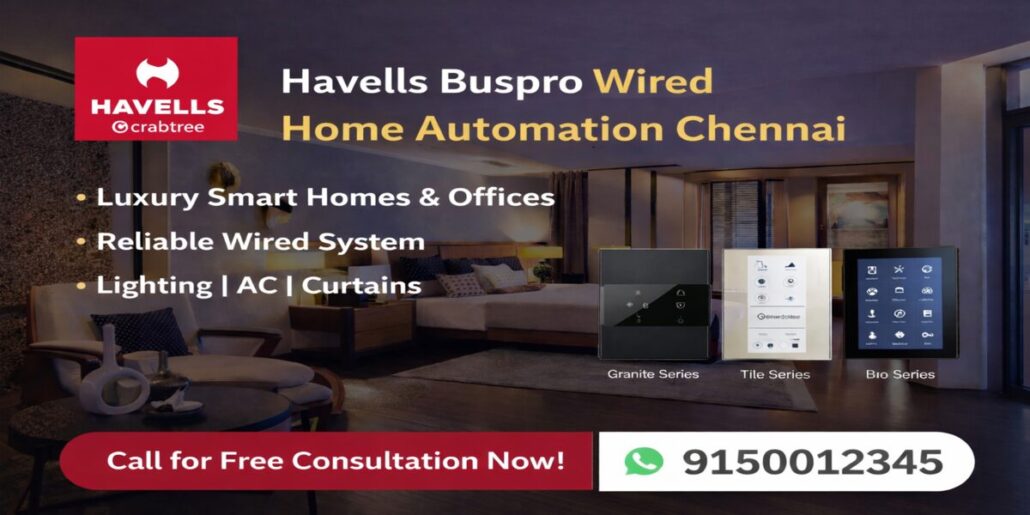Havells Buspro Wired Home Automation Chennai India