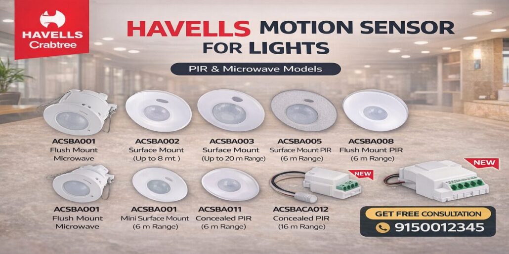 Havells Motion Sensor Lights in Chennai – PIR & Microwave Sensors Guide