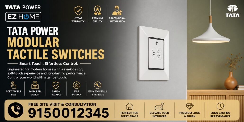 Modular Tactile Smart Switches Chennai | Easy Smart Living