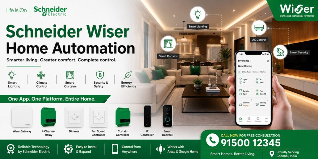 Schneider Wiser Home Automation Chennai | Smart Living